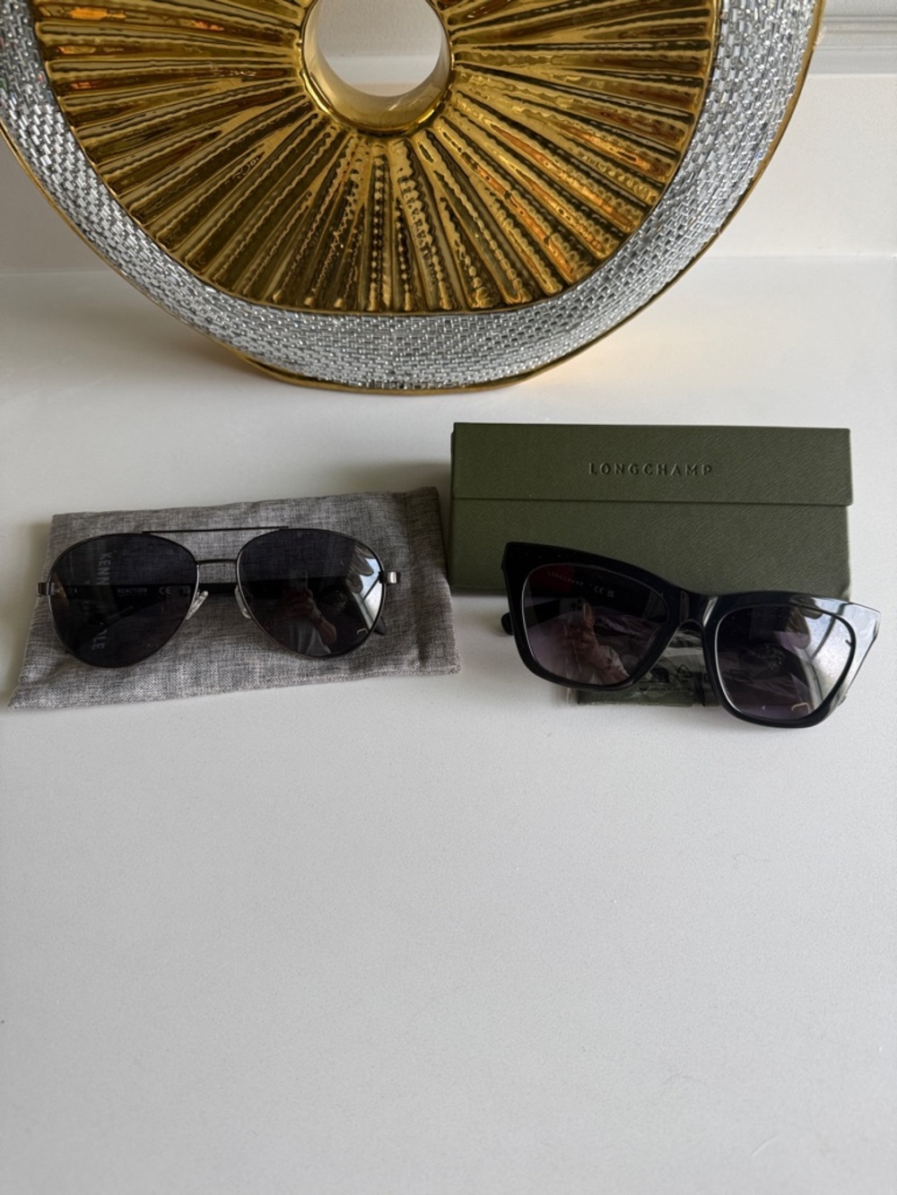 Longchamp Black Cat-Eye Women's Sunglasses
